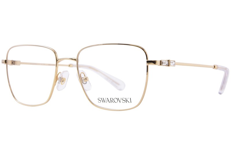Swarovski SK1003 4004 Eyeglasses Women’s Gold Full Rim Rectangle Shape 53mm