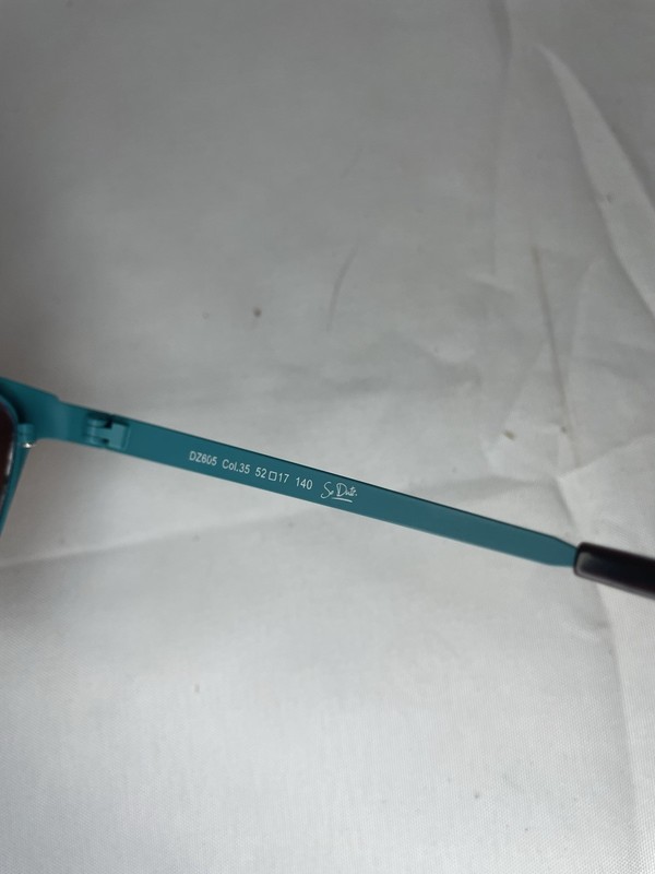dutz eyeglasses dz605 col.35 52/17 140 Turquoise Blue/brown Frames Only gallery