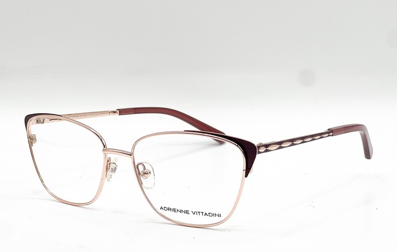 NEW ADRIENNE VITTADINI AV1260 ROSE GOLD AUTHENTIC EYEGLASSES 54-16