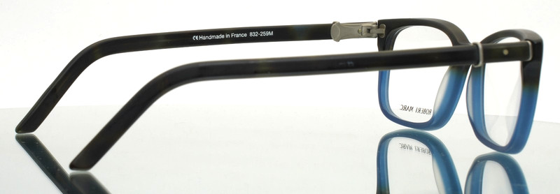 ROBERT MARC 832 259M Matte Black Blue Mens Rectangle Eyeglasses 49-19-145 B:36 gallery