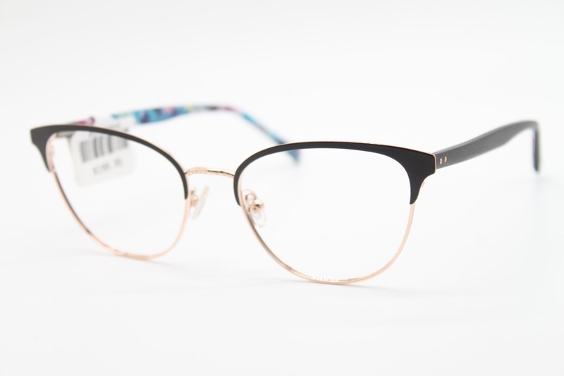 NEW VERA BRADLEY JENNIE GARDEN GROVE GGR BLACK GOLD AUTHENTIC EYEGLASSES 53-18