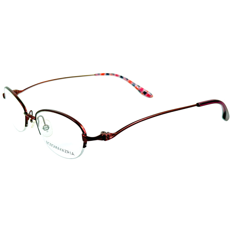 BCBG Maxazria Ines Womens Metal Eyeglass Frame Wine 48-16