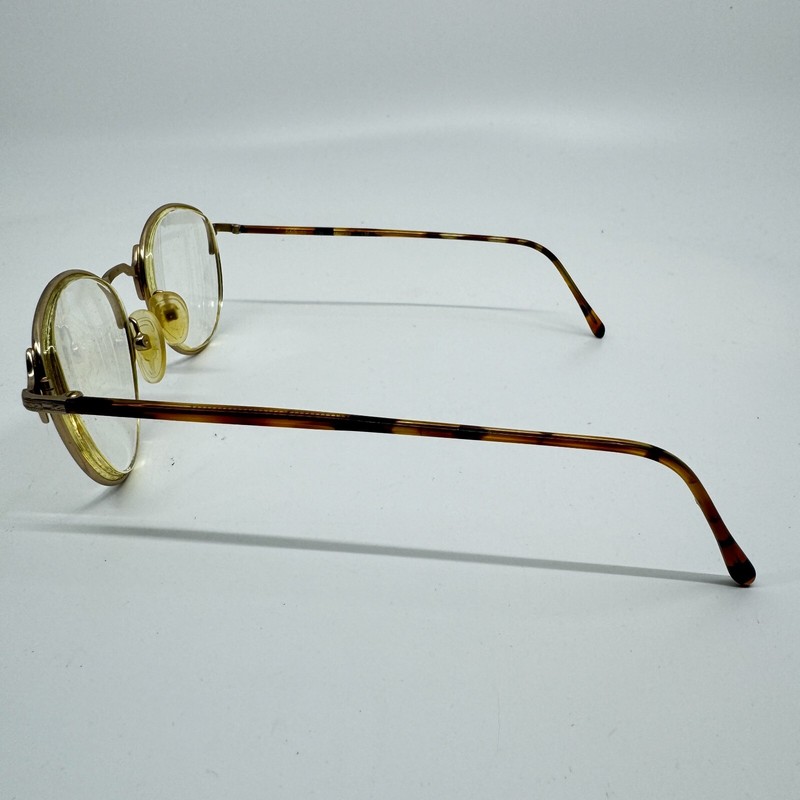 Logo Paris France 663 730 46-20-130 Gold Brown Full Rim Eyeglasses Frame H9818 gallery