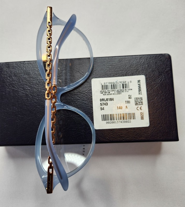 RALPH LAUREN RL 6184 5743 SKY BLUE GOLD OPTICAL FRAME EYESIZE 54-17-140 gallery