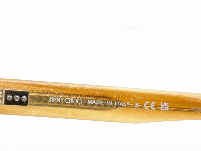 Jimmy Choo JC3019BF 5055 Striped Havana Glitter Brown Women Eyeglasses 54-17-145 gallery