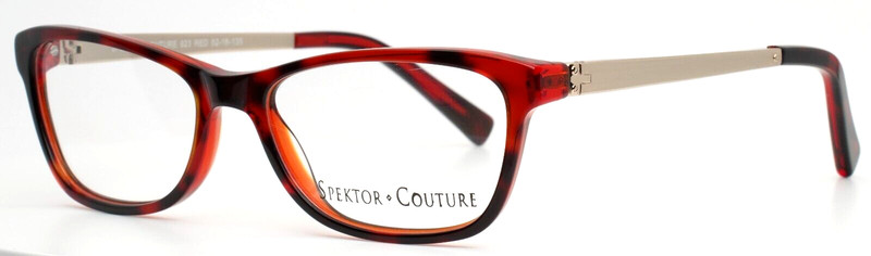 SPEKTOR COUTURE 923 Red Tortoise Womens Semi Cat Eye Eyeglasses 52-16-135 B:33