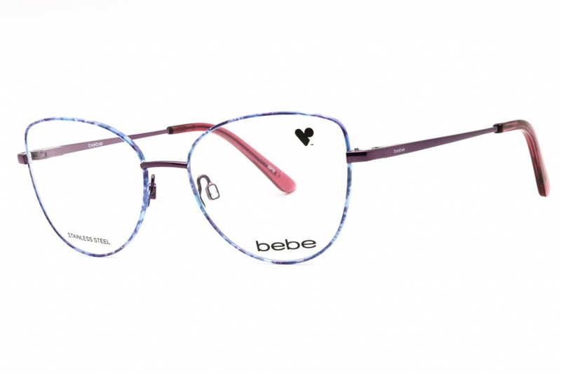 NEW Bebe BB5207 501 Plum Floral Eyeglasses