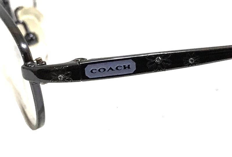 Authentic Coach Della 128 Women's Floral Bling Eyeglasses Frames 50MM Slate gallery