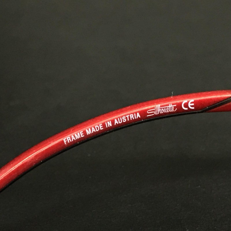 Silhouette Eyeglasses Frames 7758 40 6056 Titan Elements Polished Red 51-19-140 gallery