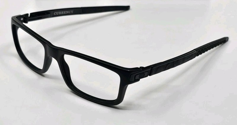 NEW Oakley Currency OX8026-0154 Satin Black Eyeglasses Frames 54-17-133mm NWT