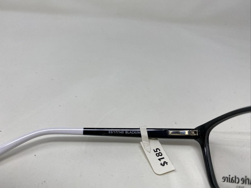 Marie Claire 6204 BLACK/WHITE 53-17-140 Plastic Full Rim Eyeglasses Frame +G23 gallery
