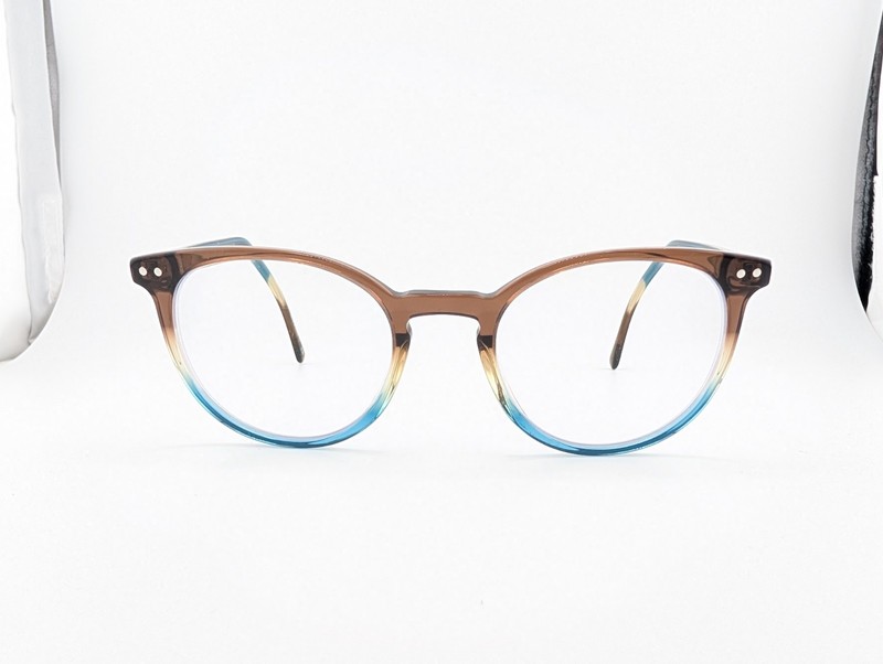 Karen Kane Eyeglasses Frames Only, POSY, 49-20-140, Brown/Aqua gallery