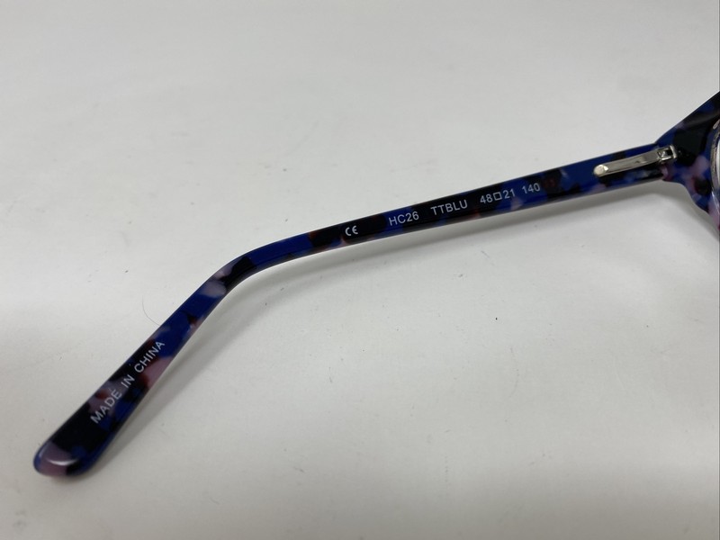 HARD CANDY HC26 TTBLUE PURPLE & BLUE MARBLE 48/21/140 FLEX HINGE EYEGLASSES !F71 gallery