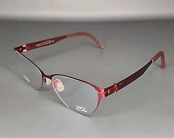 OVVO Optics 3574 Cherry Red Handmade Titanium Eyeglass Frame 52/17/135 gallery