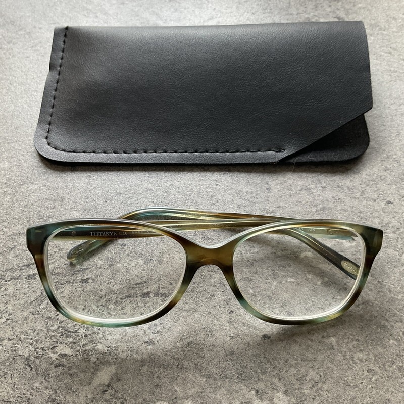 Tiffany & Co. TF 2097 8124 Eyeglasses Frame Blue/Brown Italy 52-16 135 Used G2