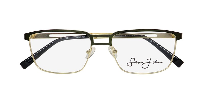 NEW SEAN JOHN 5134 EYEGLASSES 56-17-150 RECTANGULAR FULL-RIM METAL & PLASTIC 318 gallery