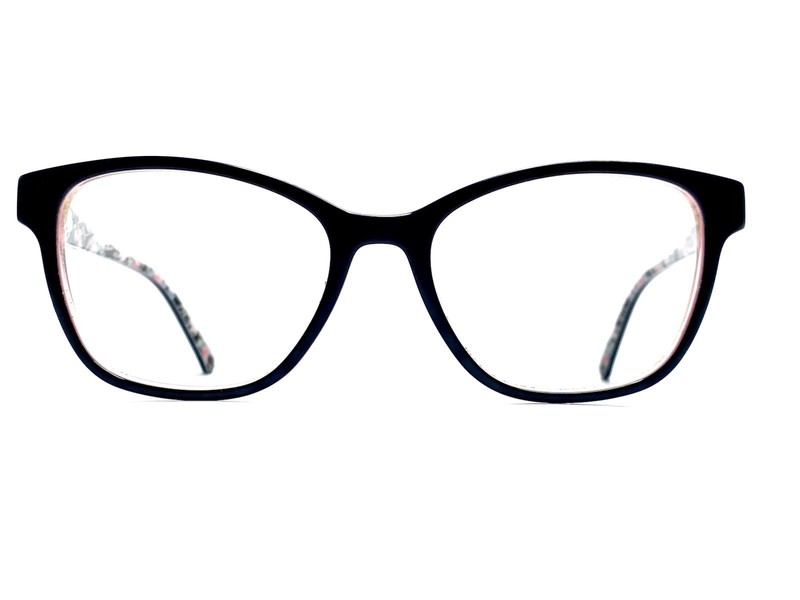 Bebe Black Floral Cat Eye Glasses BB5184 001 Jet 53 17 140