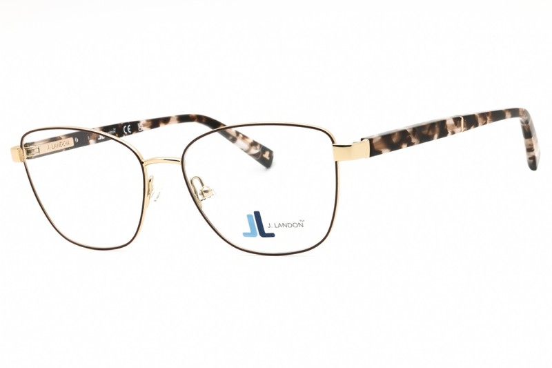 NEW J. Landon JL5008 049 Matte Dark Brown 52mm Eyeglasses