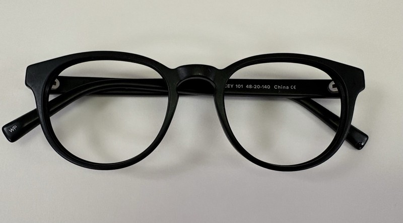 Warby Parker Percey 101 Jet Black Matte Eyeglasses Frames 48-20-140