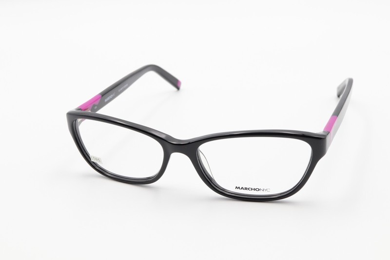 MARCHON NYC MONROE 001 Polished Black/Pink 53-16-135 Eyeglass Frames L595