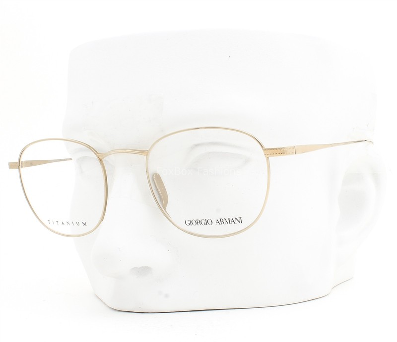 Giorgio Armani Eyeglasses AR 5148-T 3384 Glasses Pale Gold Titanium 50mm w/case