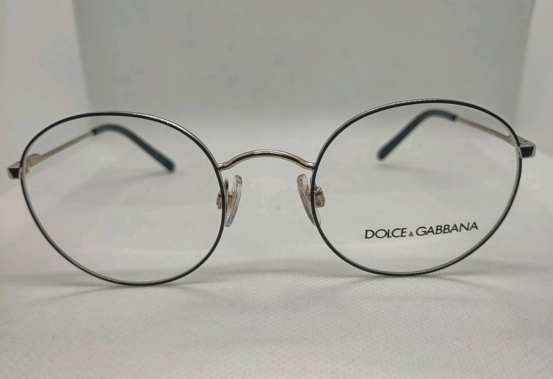 Dolce & Gabbana DG1290 Men Matte Black-Pale Gold Eyeglasses. Size 50-21-145.