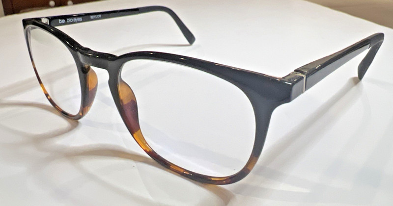 B.e Bio Eyes BE29 Spruce DTTG Full Eyeglass Frames Black Dark Tort 51-21-140