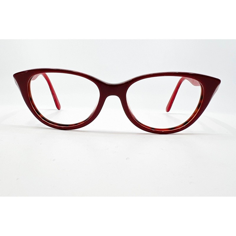 Oleg Cassini Eyeglasses Women Red Tortoise Cat Eye OC0350 50-15-135