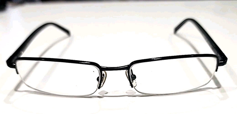 Ray Ban RB6102 2509 Black Rectangular Half Rim Eyeglasses Frame 53-17 140 gallery