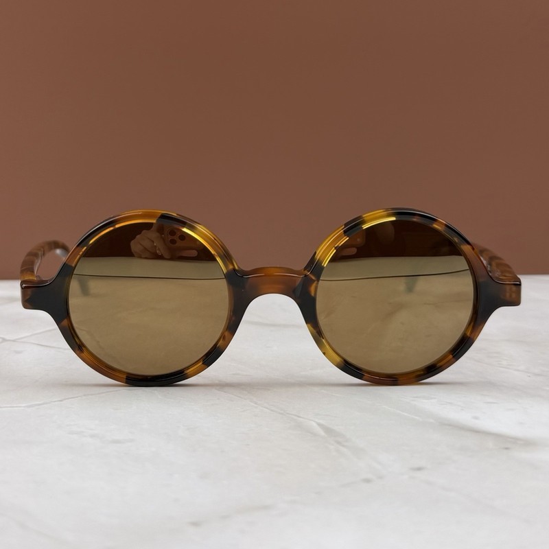 Alexander 41mm Classic Tortoise – Polarized Brown Mirror Gold Round Sunglasses