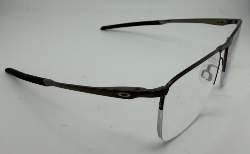 OAKLEY VOON EYEGLASSES FRAMES ONLY OX3026-0257 GRAY HALF RIM OVERSIZED 57-17-139 gallery