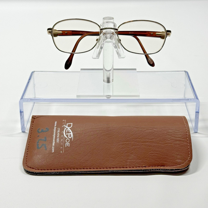 Splendor Rectangular Eyeglasses Gold Tortoise 53-18-140 Vintage Style Frames