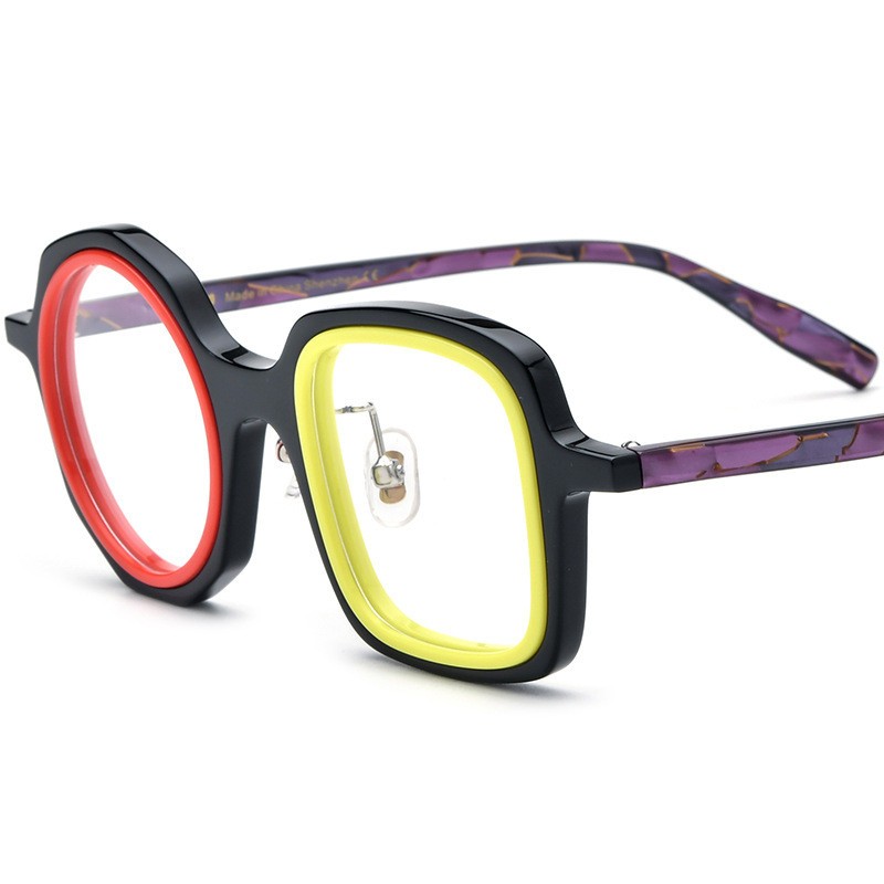 Irregular Acetate Eyeglass Frames Full Rim Round & Square Glasses Personality