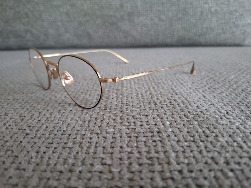 MATSUDA Titanium Oval Eyeglasses Frames M3103 Shinny Gold Black 48-22 Last One !