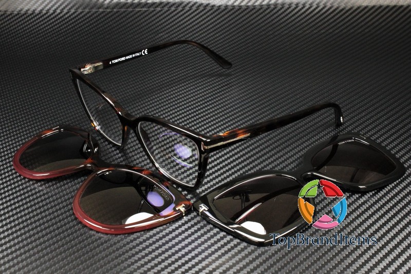 TOM FORD FT5641 B 054 Red Havana Plastic blue filter 53 mm Women's Eyeglasses gallery