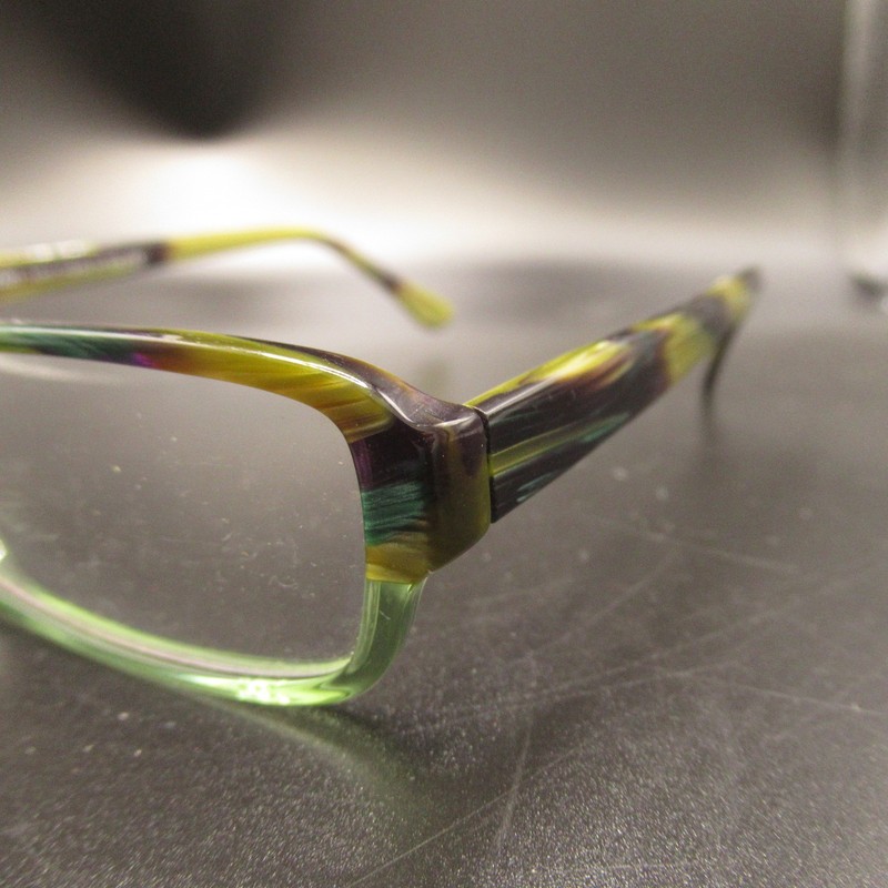 GRANT Italia Eyeglass Frames 6422 51-16 Multicolor Green Yellow Purple Hand Made gallery