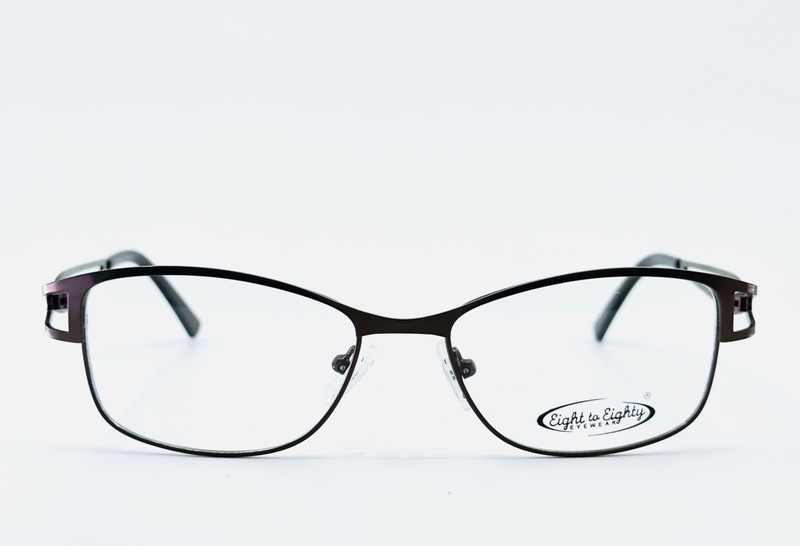 NEW EIGHT TO EIGHTY TARA BROWN Womens Semi Cat Eye Eyeglasses 53-17-140 B:35 gallery