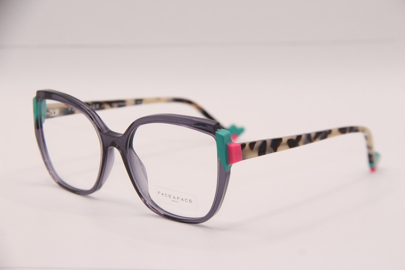 NEW FACE A FACE BOCCA BLOOM 2 COL.203 CLEAR GRAY TORT AUTHENTIC EYEGLASSES 53-16