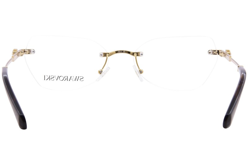 Swarovski SK1031 4007 Eyeglasses Women's Dark Gold Rimless Style 58mm gallery
