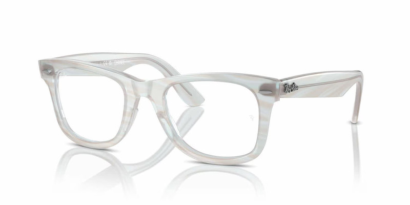 NEW RAY-BAN RB 4340V 8382 WAYFARER CLEAR HORN AUTHENTIC EYEGLASSES 50-22