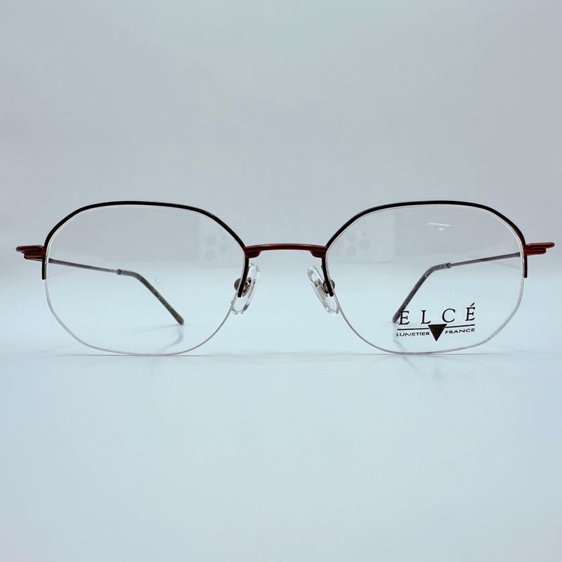 ELCE LUC 2412 Matte Red Eyeglasses 52□20-135 Deadstock Made in France