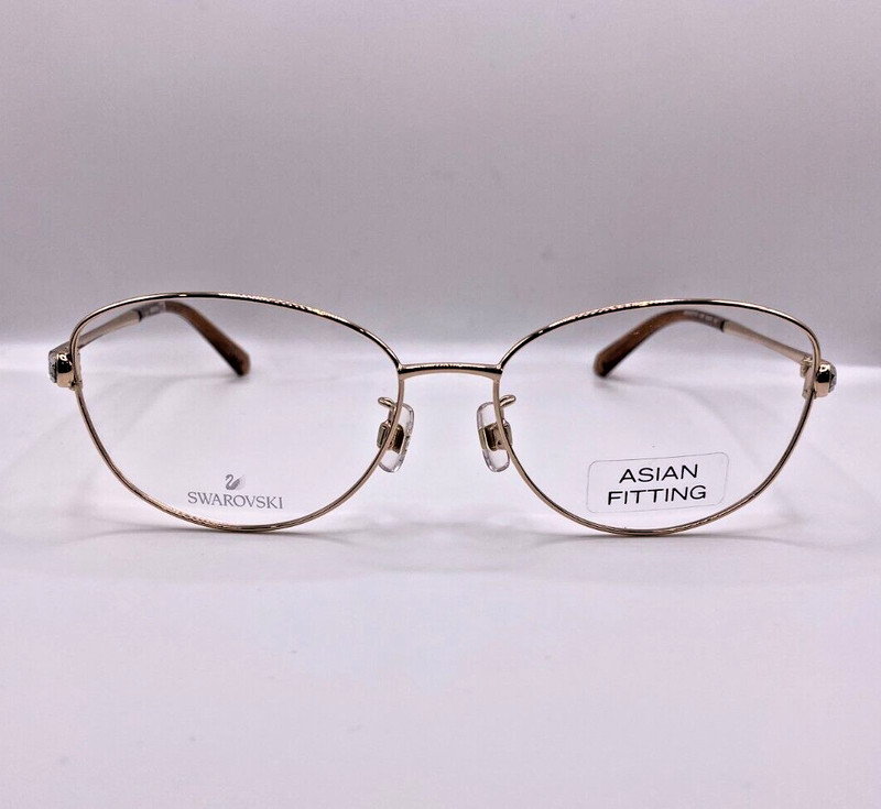 Swarovski SK5377-D 028 Gold Metal Eyeglasses Frame 55-16-140 Asian Fitting