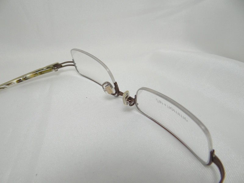 ZIP + HOMME Z-0248 in 05-ATB Tan 49-18-133 Titanium Eyeglass Frames W/ Case B091 gallery