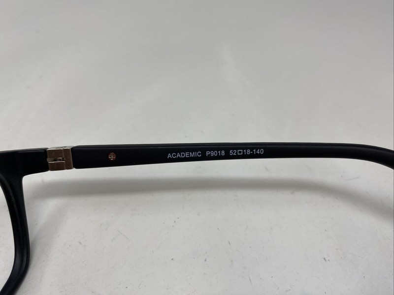 Academic Japan P9018 C1 52-18-140 Black Plastic Full Rim Eyeglasses Frame A955 gallery