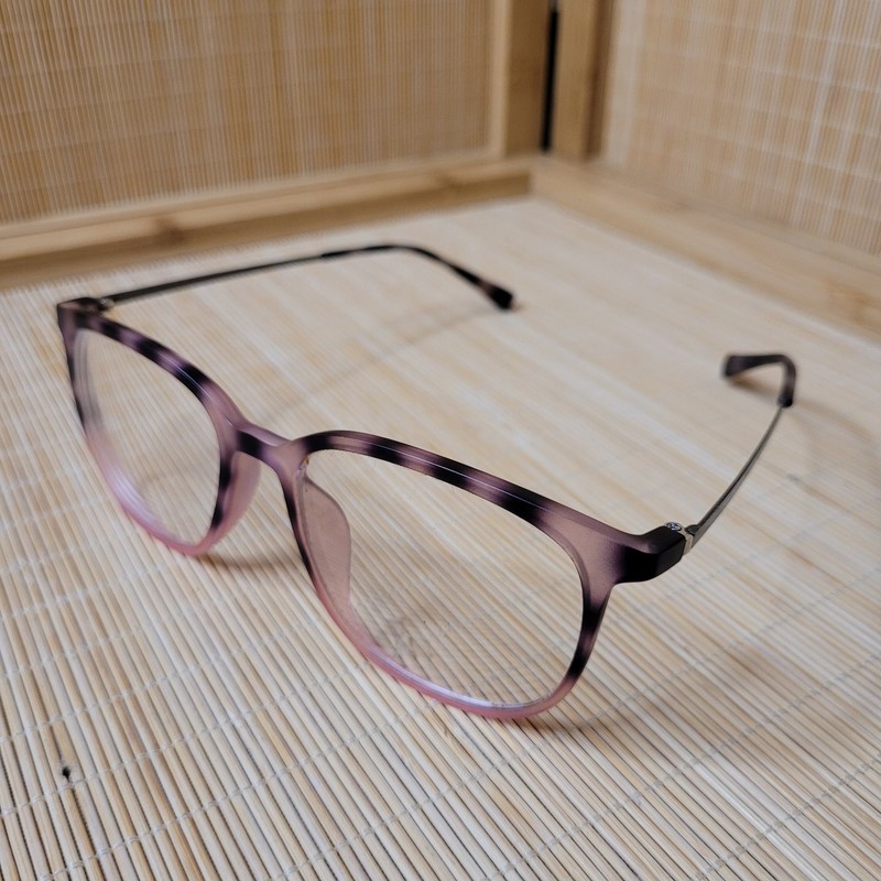 Zenni Optical Square Eyeglass Frames Purple Tortoise Gradient Ombre