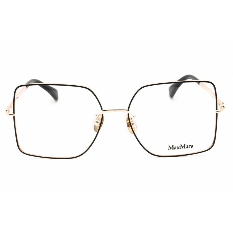 Max Mara Unisex Eyeglasses Shiny Rose Gold Oversized Full Rim Frame MM5098-H 028 gallery