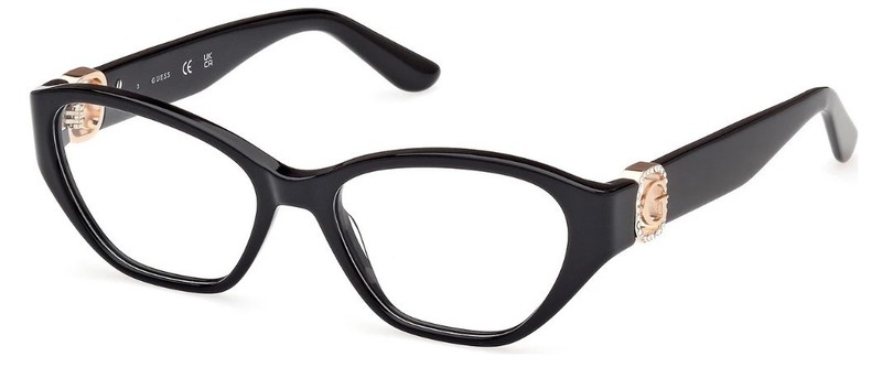 GUESS GU50119 005 Black Cat Eye Optical Eyeglasses Frame 51-16-140 GU RX