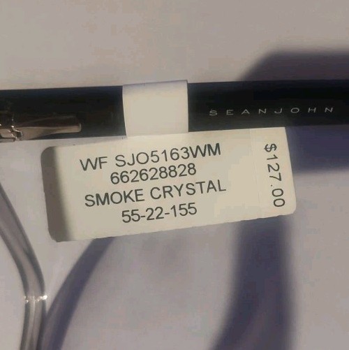 Sean John SJO5163WM Smoke Crystal Eyeglass Frames RXable 55-22-155 NWT $127 MSRP gallery
