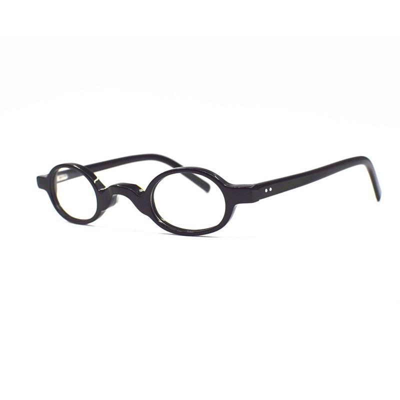 Vintage Super Small 37mm Spring Hinges Oval Acetate Eyeglass Frames Full Rim