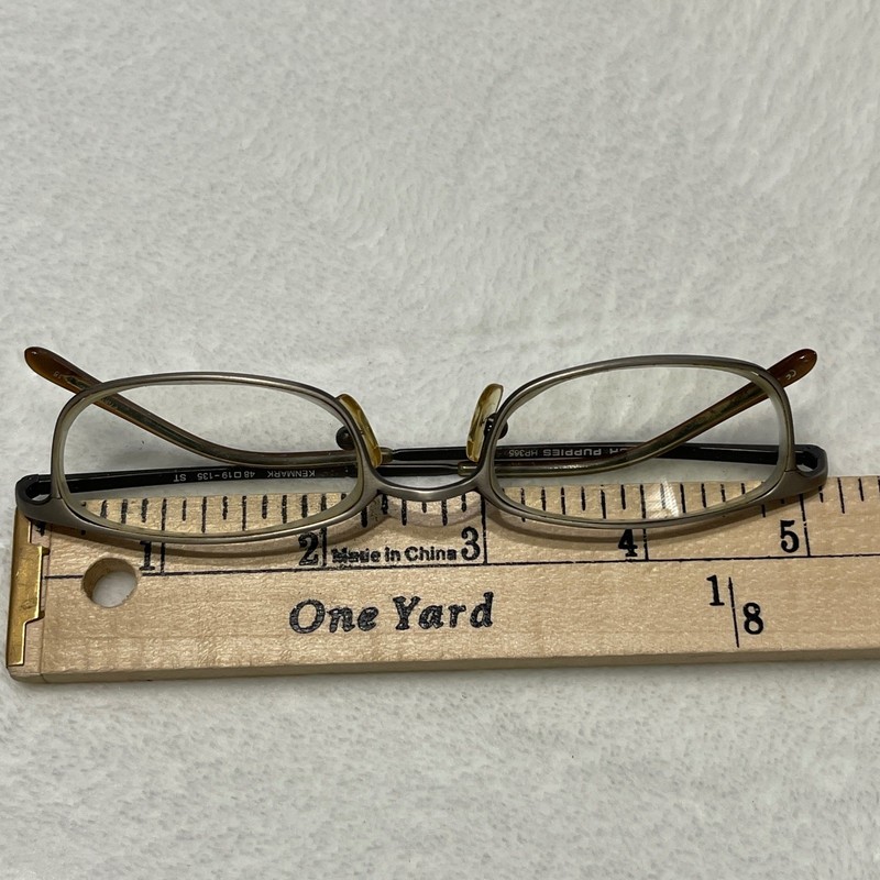 Hush Puppies Kenmark HP365 Gunmetal Rectangular Eyeglasses Frames 48-19-135 ST gallery